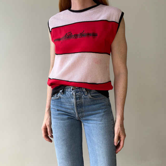 1980s Mesh Florida Tank Top - WOW