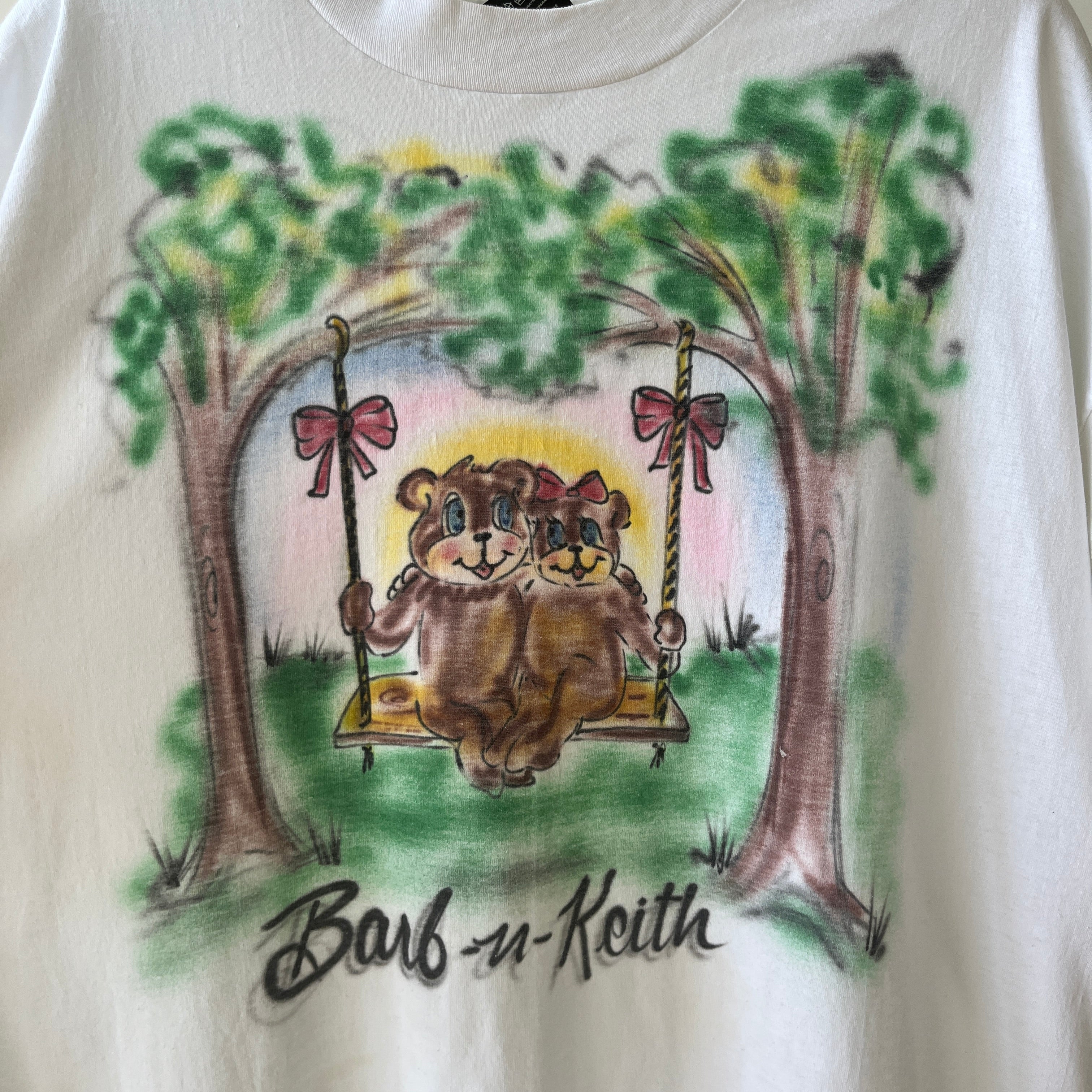 1990s Barb and Keith Airbrush T-Shirt - WOWZA