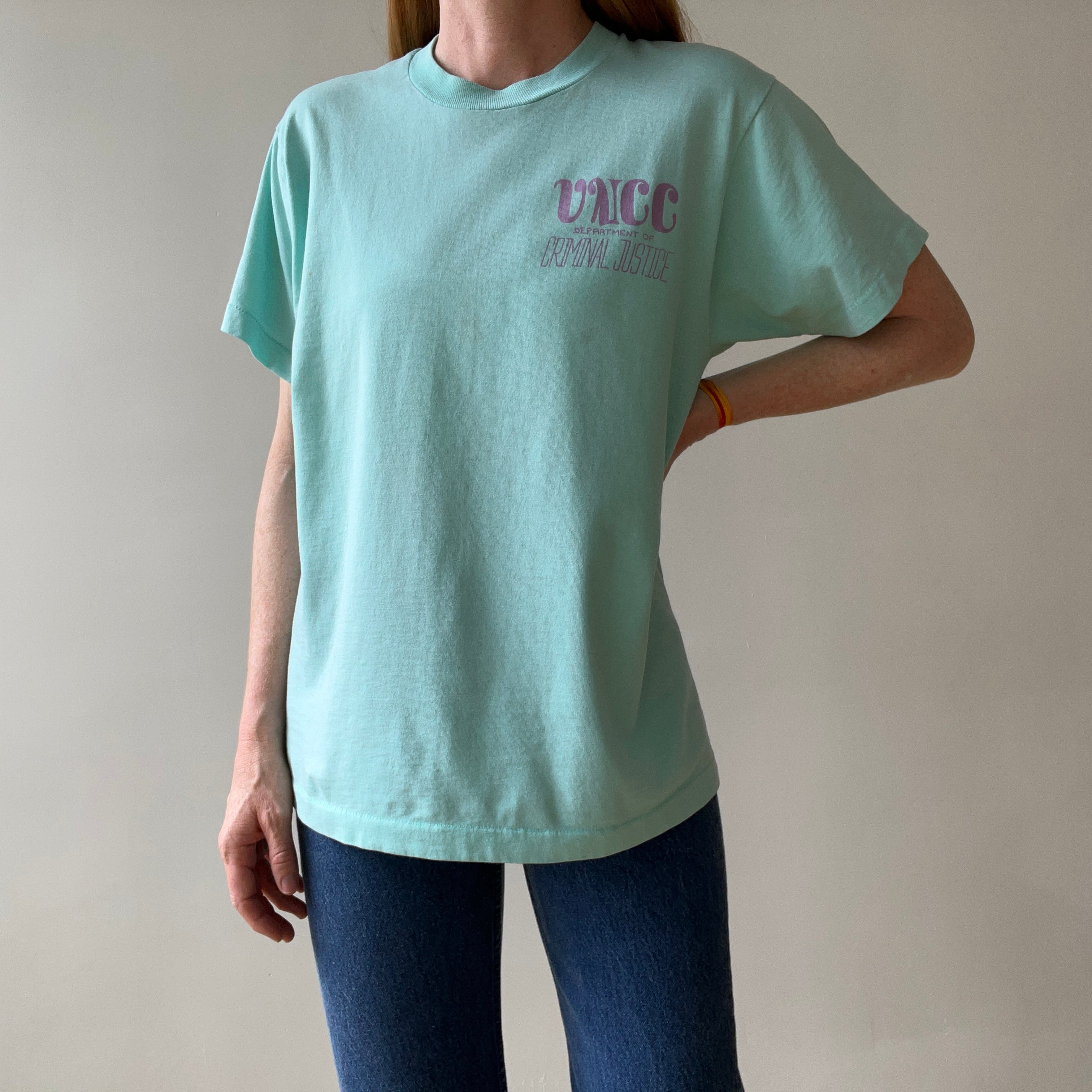 1980s/90s UNCC Department of Criminal Justice T Shirt
