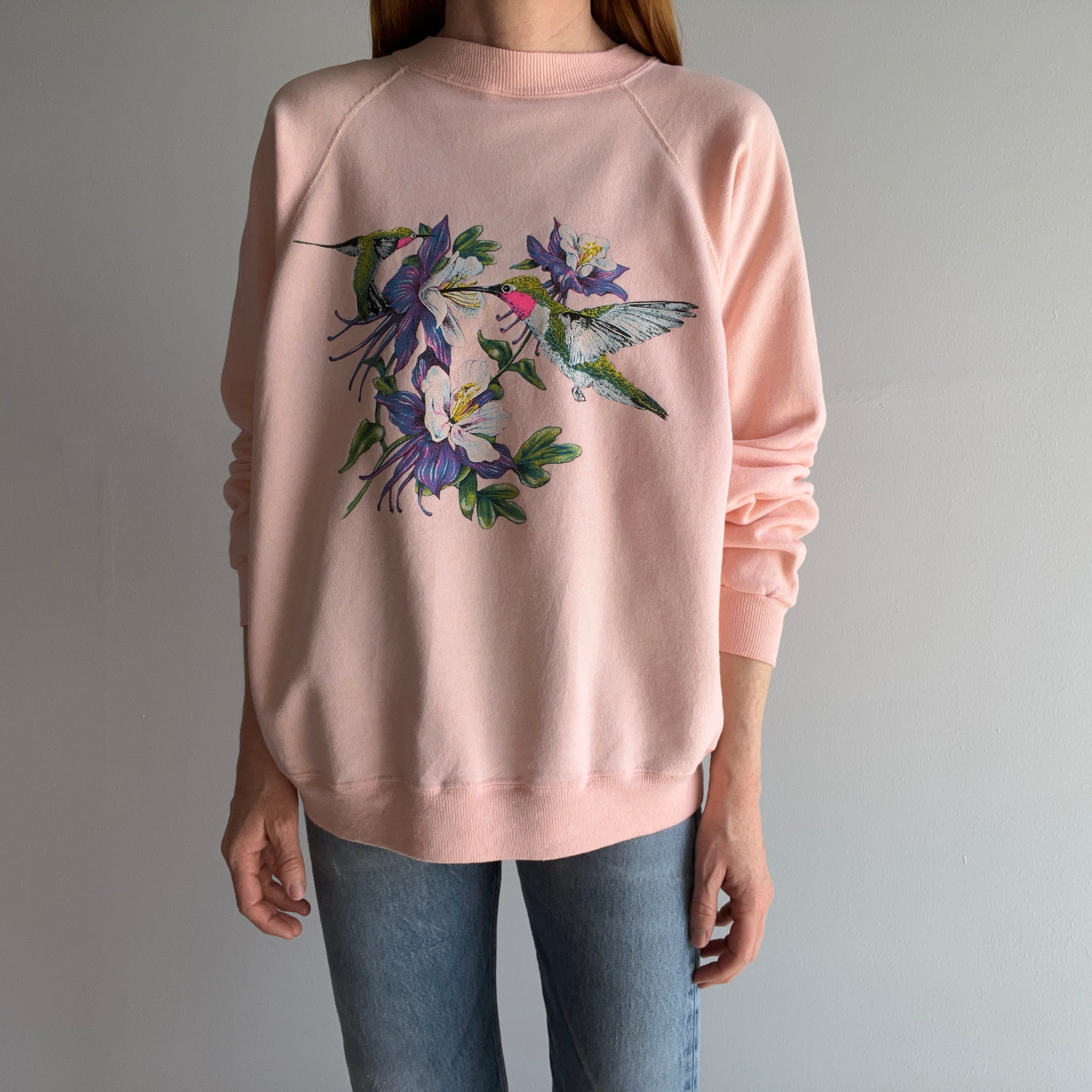 1990s Super Sweet Hummingbird Sweatshirt - Awwwwww