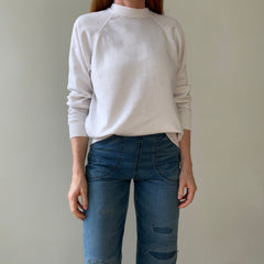 1980s Blank White/Cream Sweatshirt