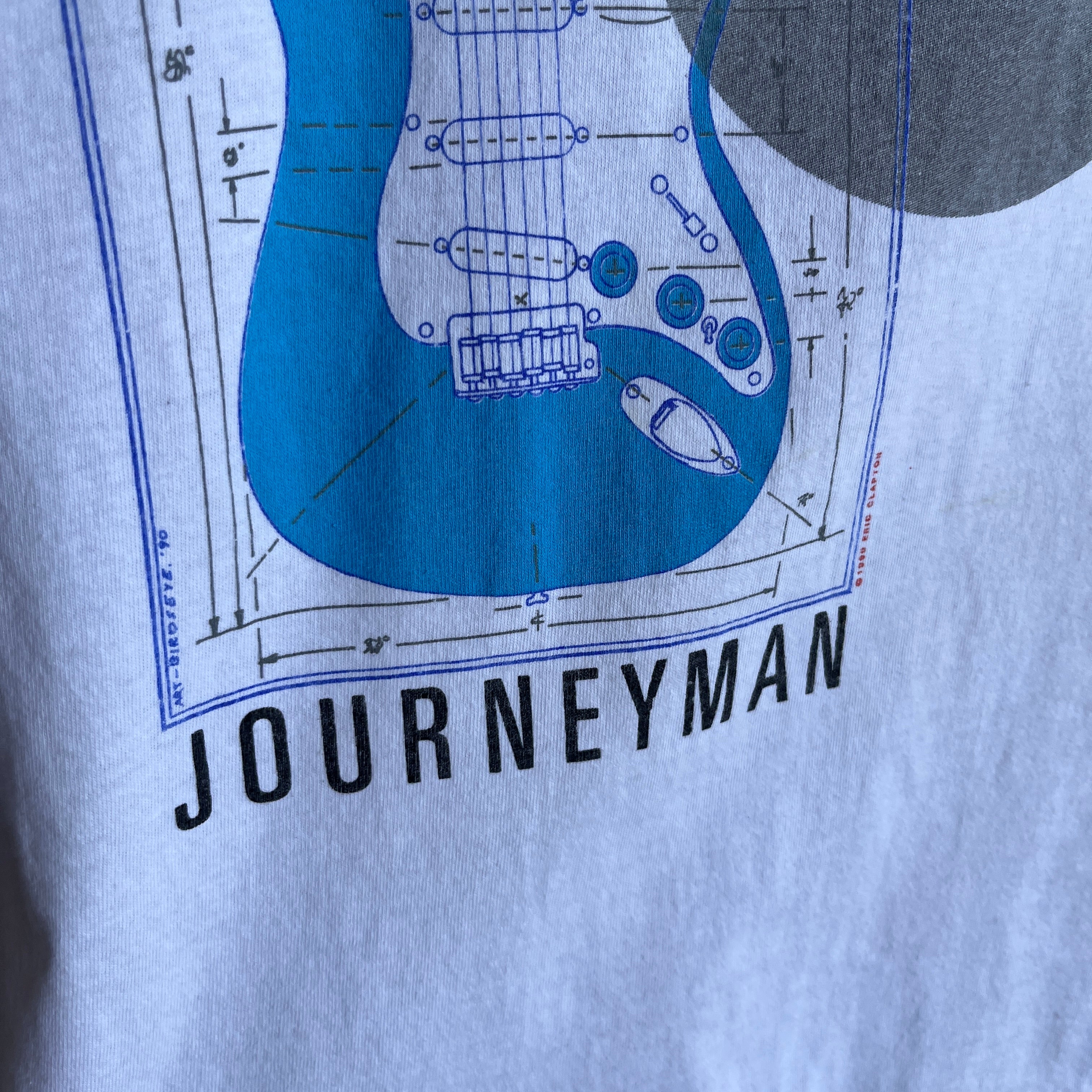 1990 Eric Clapton Journeyman Tour T-Shirt - Screen Stars, Made in Ireland