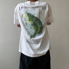 1980s Ducks Unlimited Pocket T Shirt - Giant Fish on The Backside