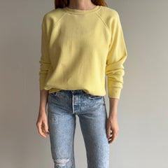 1980s Mellow Yellow Soft Stained Sweatshirt