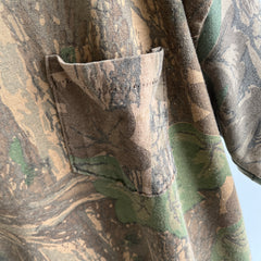 1980s Tree Camo Pocket T-shirt with a Good Fit