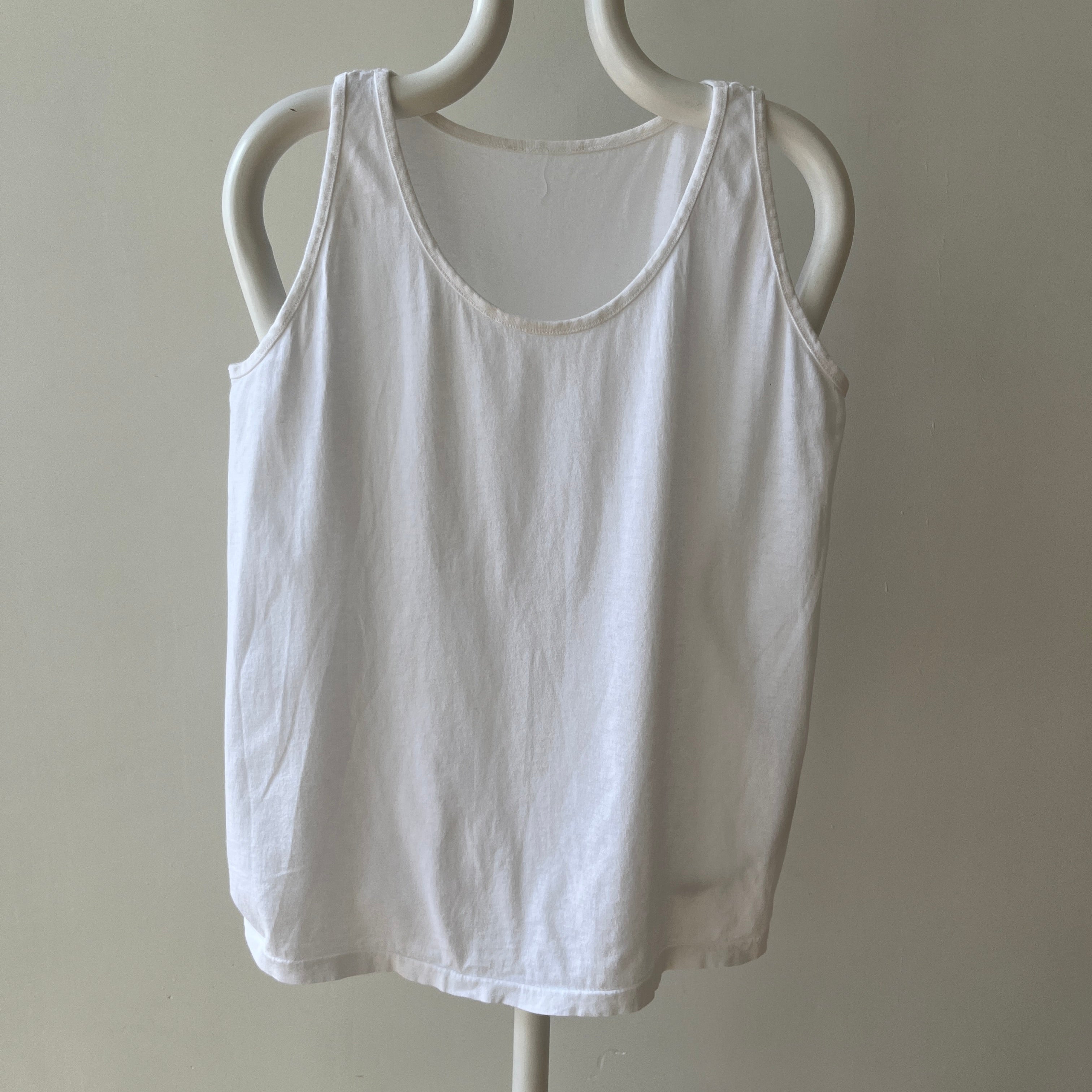 1980s/90s Blank White Tank Top - THIS. IS. GOOD.