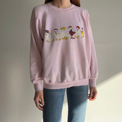 1980s Paper Thin and Stained Ducks in a Row Sweatshirt