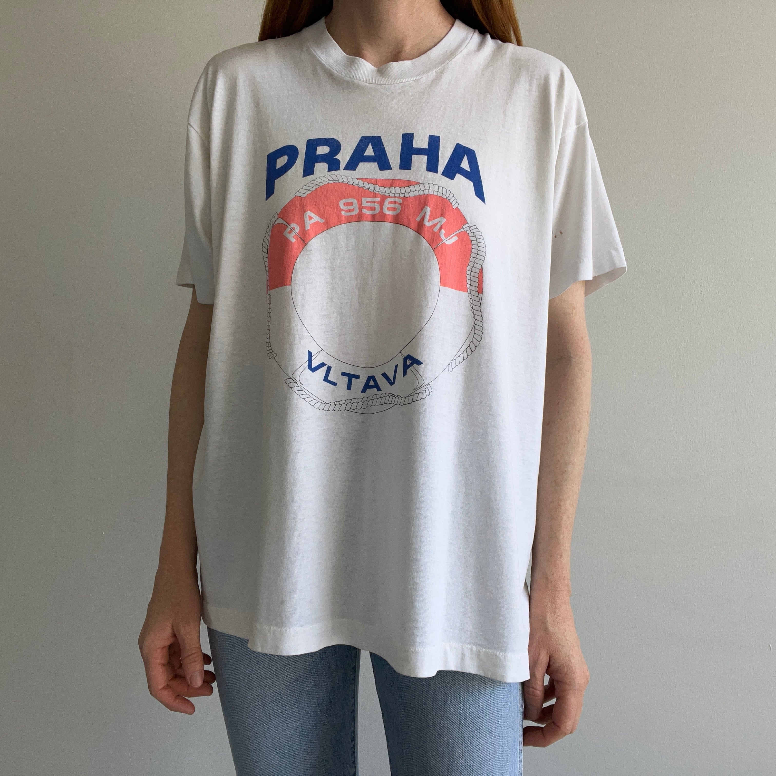 1980s Prague Tourist T-Shirt on a USA Made Screen Stars Tee