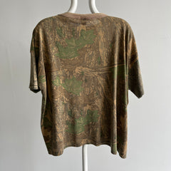 1980s Tree Camo Pocket T-shirt with a Good Fit