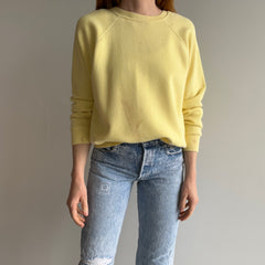 1980s Mellow Yellow Soft Stained Sweatshirt