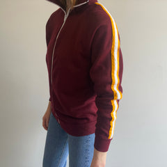 1970s USC Colors Zip Up Mock Neck Sweatshirt - GOLD!