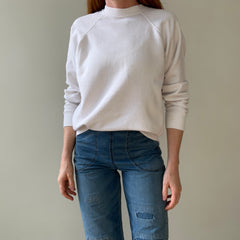 1980s Blank White/Cream Sweatshirt
