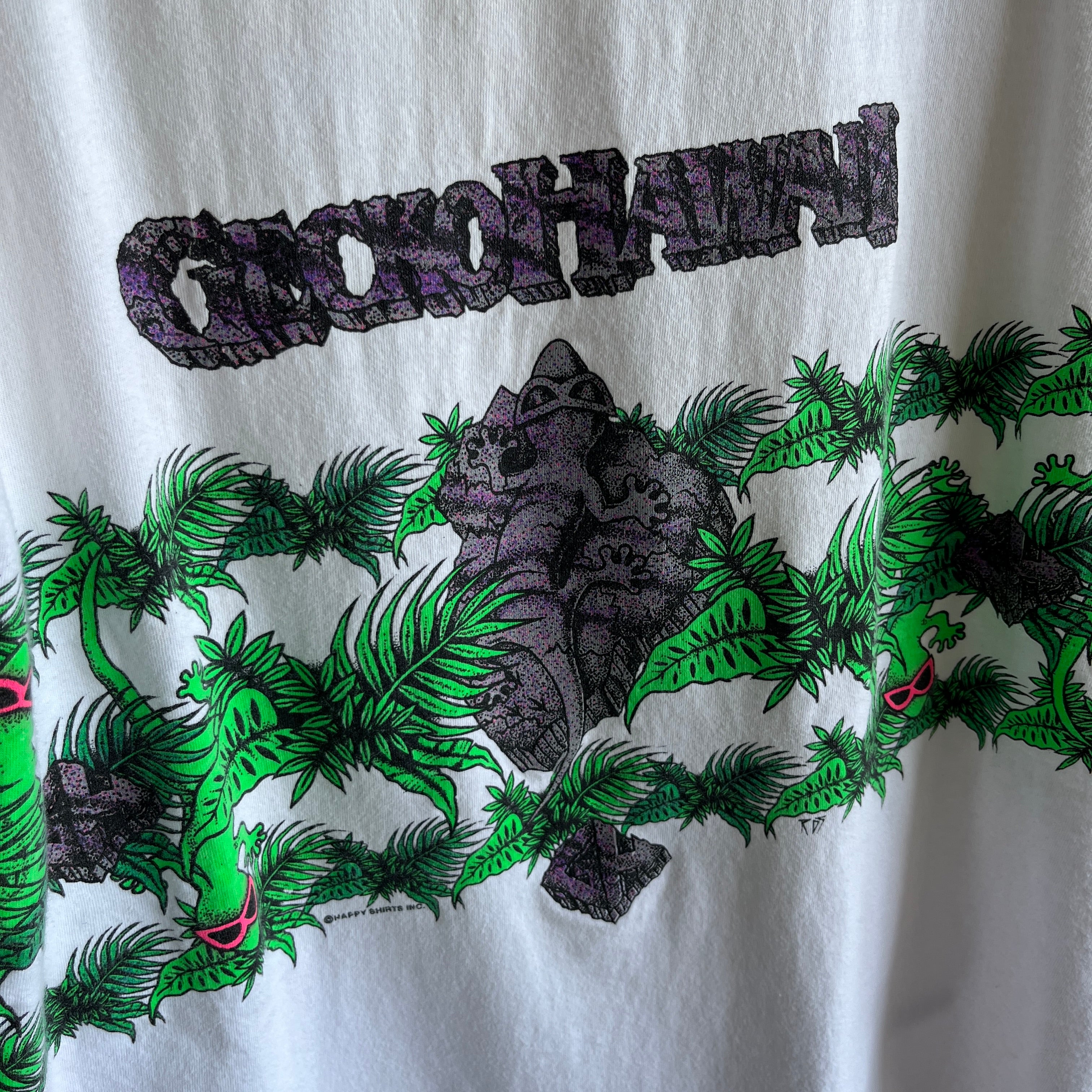 1980/90s Gecko Wrap Around Cotton T-shirt