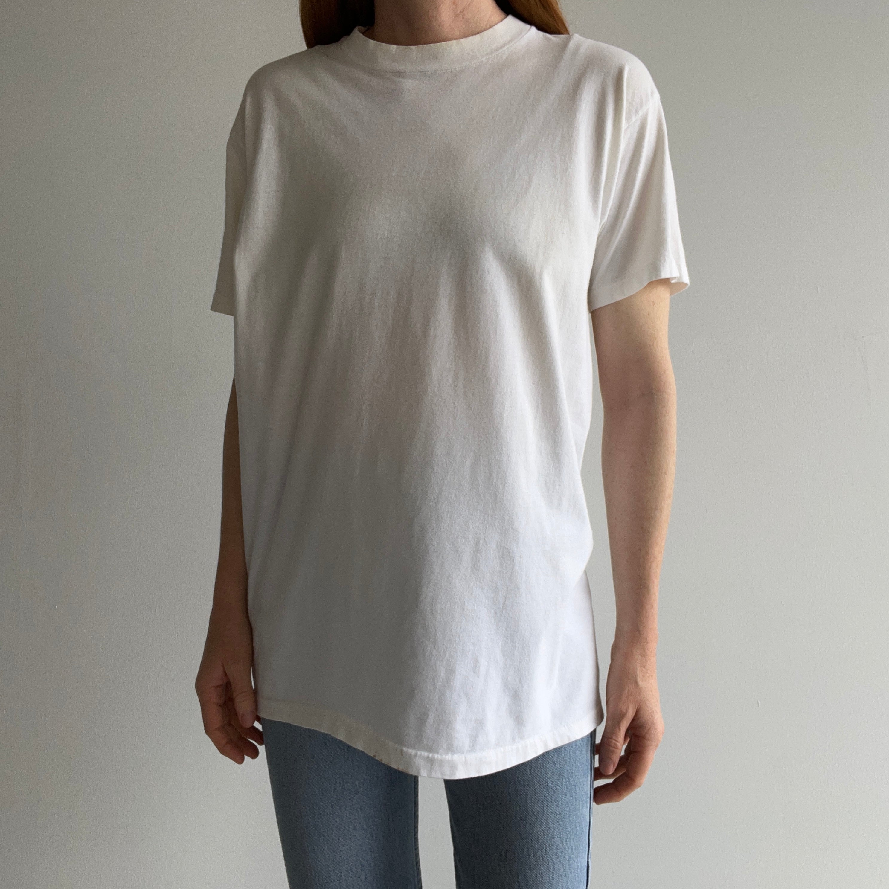 2000s Blank White Aged To Ecru T-Shirt