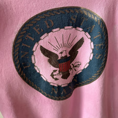 1990s United States Navy Re-Dyed Pink Sweatshirt