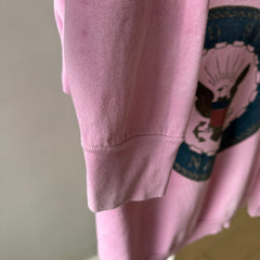 1990s United States Navy Re-Dyed Pink Sweatshirt