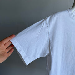1980/90s USA Made Gap Original Pocket T-shirt with a Large Ketchup Like Stain Front and Almost Center