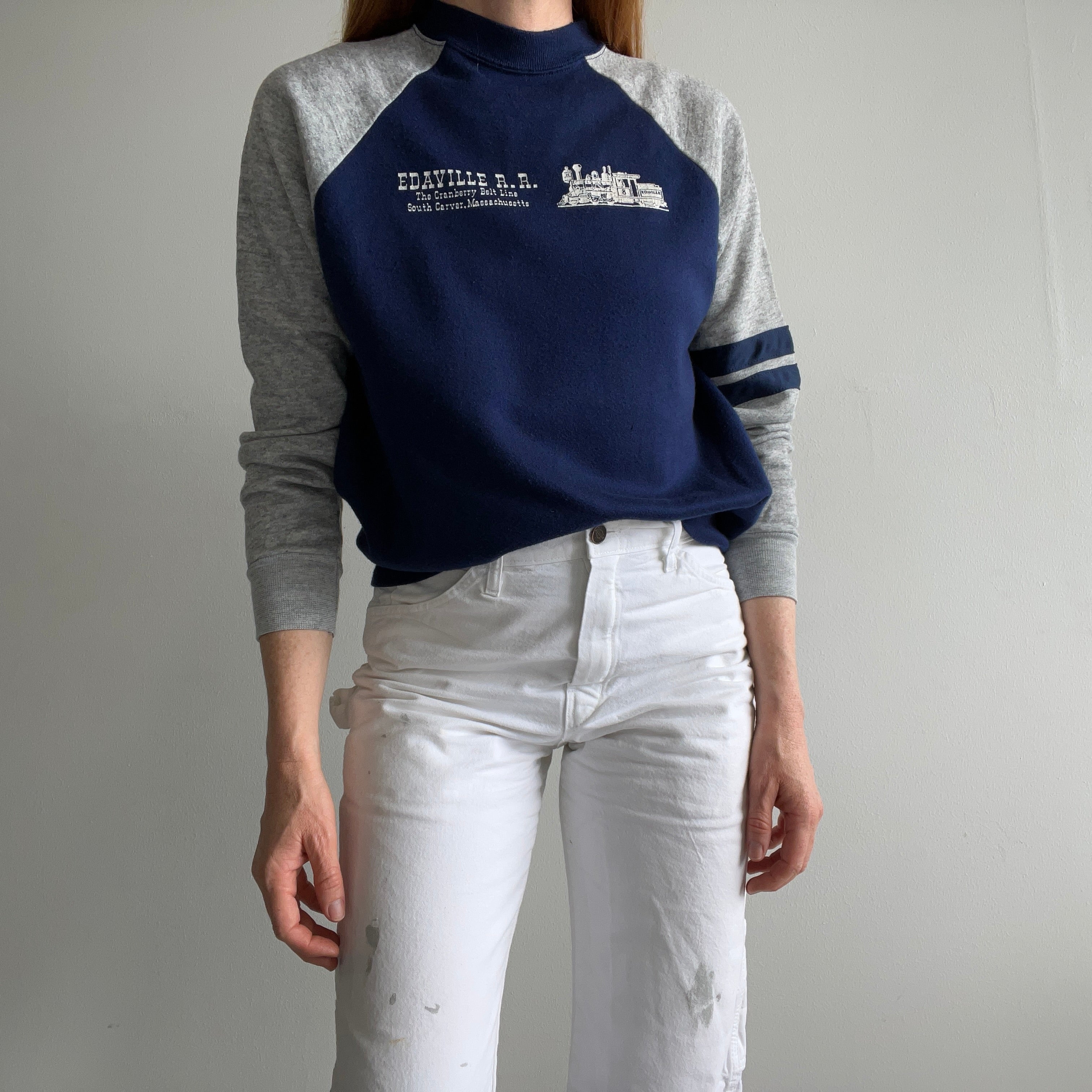 1970/80s Edaville Railroad - South Carver, Mass - Two Tone Sweatshirt