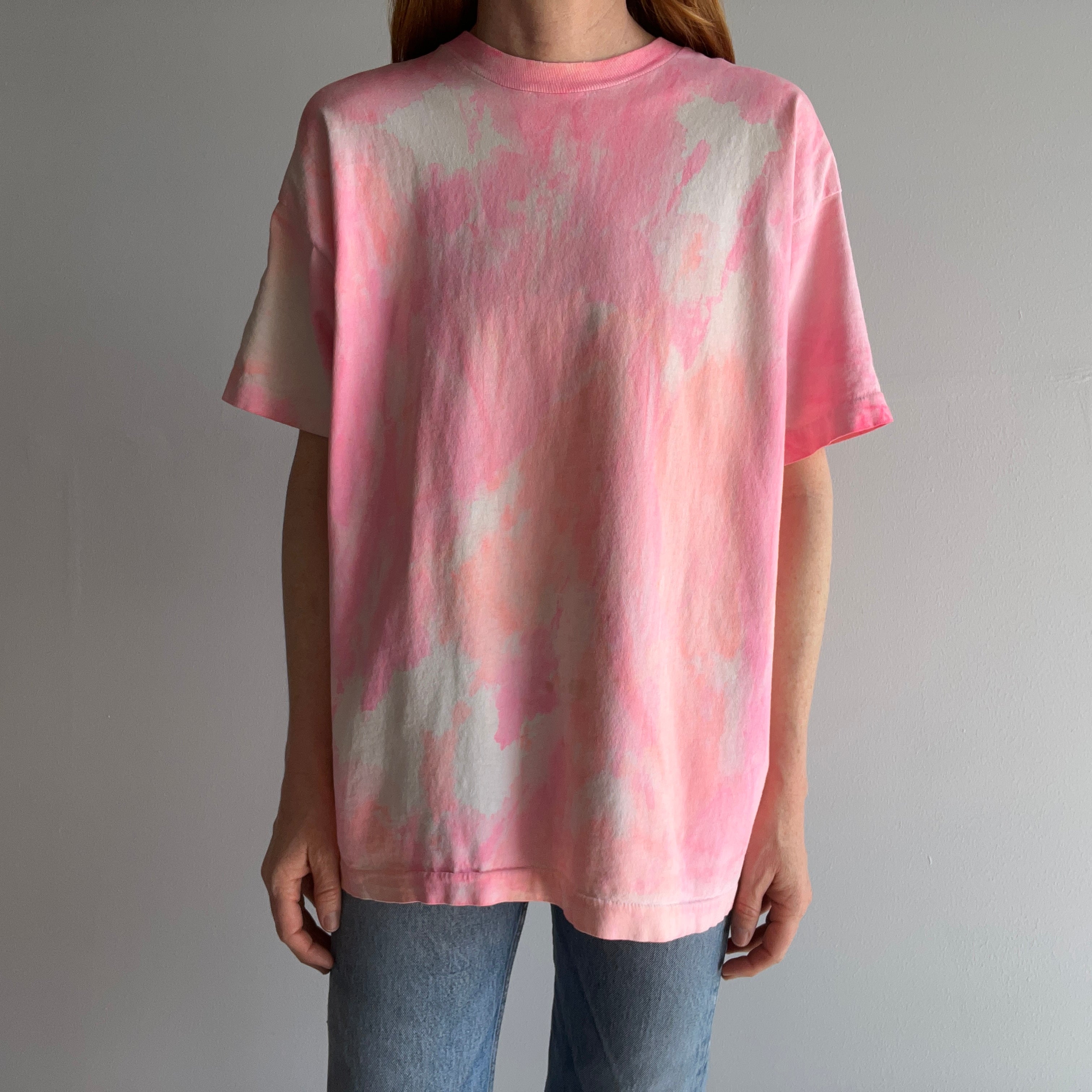 1980s Neon Tie Dye Cotton T-Shirt by FOTL