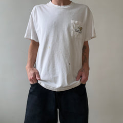 1980s Ducks Unlimited Pocket T Shirt - Giant Fish on The Backside