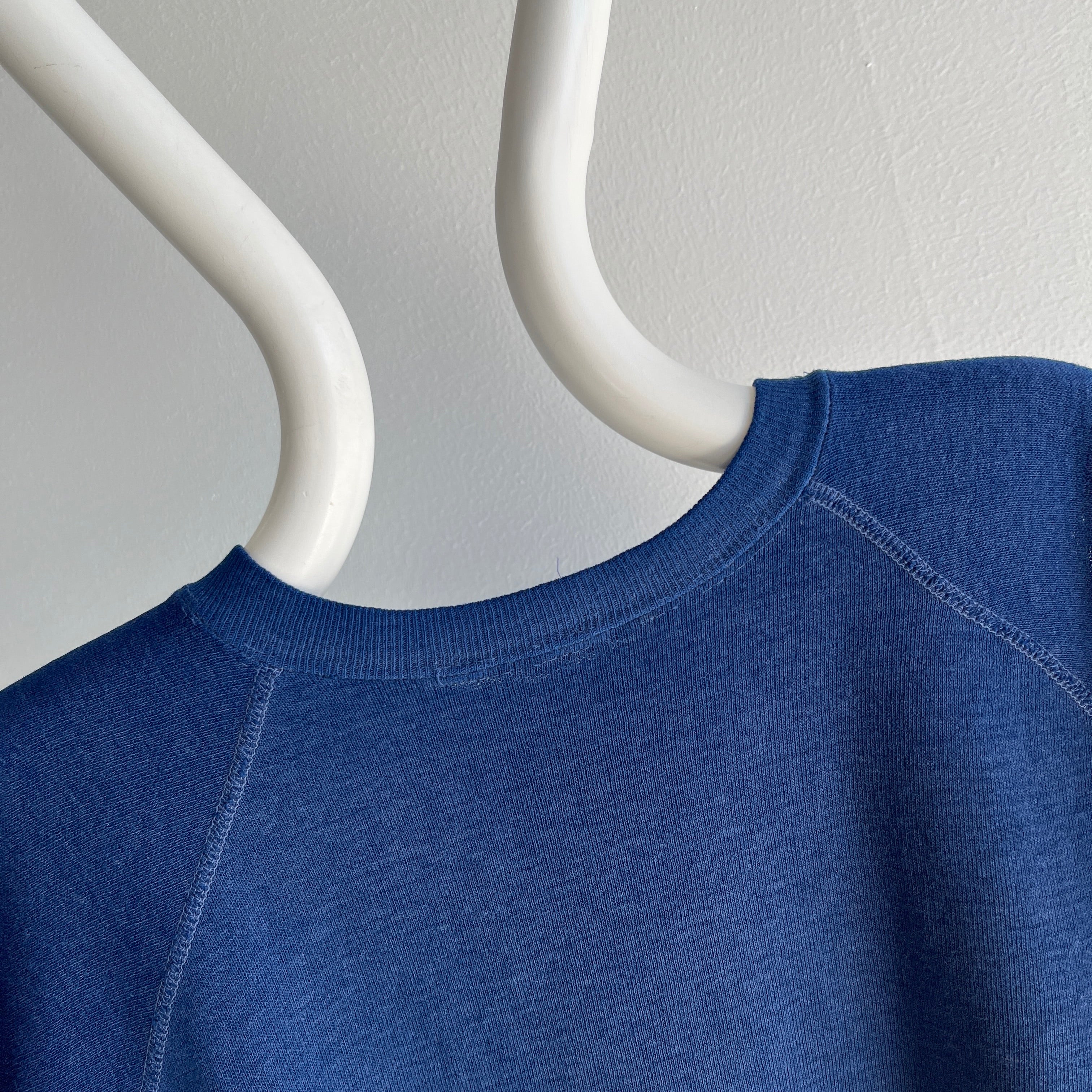 1970s Thrashed Navy Sweatshirt - Very Luxe