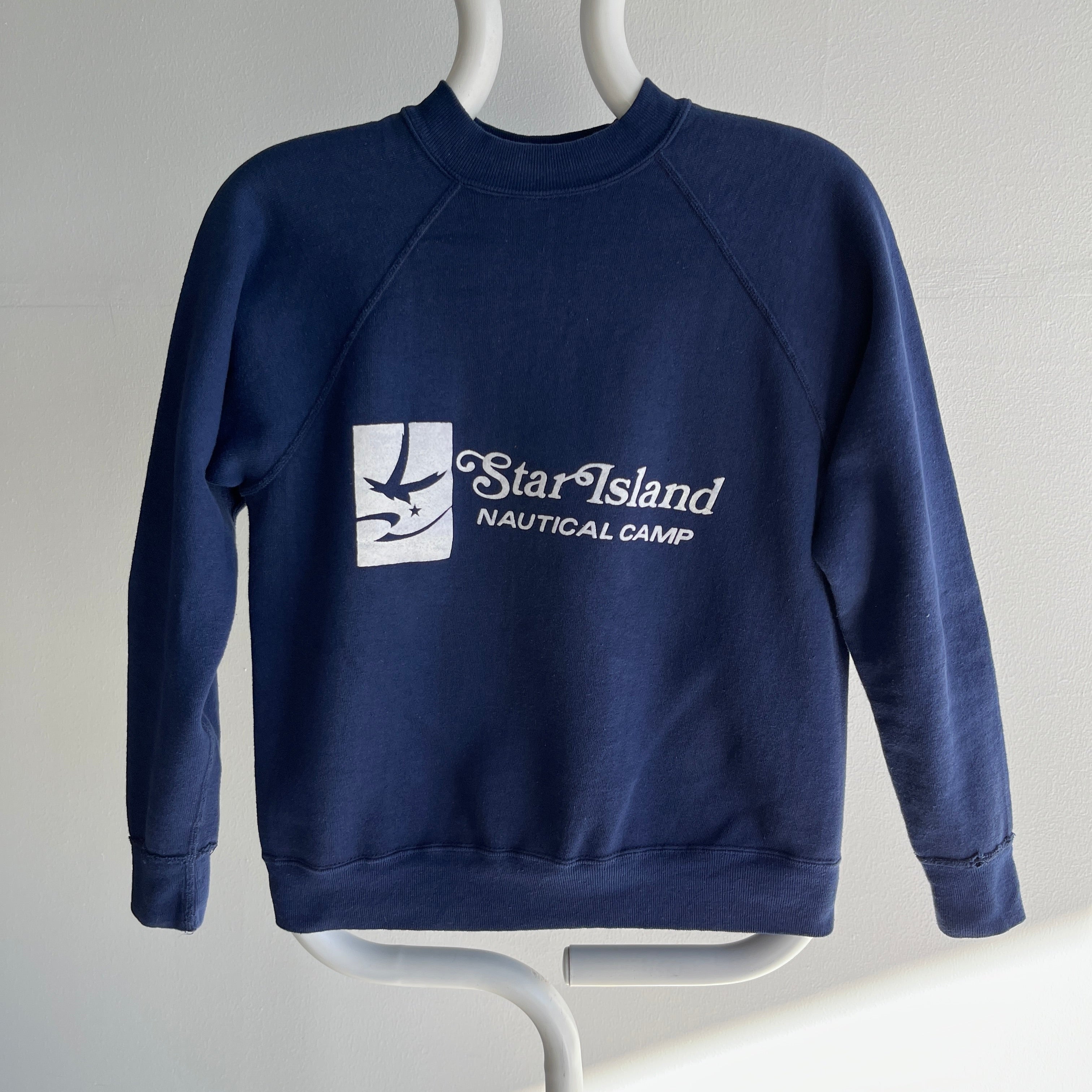 1970s (Early) Star Island Nautical Camp Velva Sheen Sweatshirt