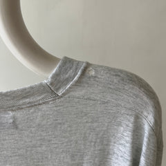 1980s Light Heather Grey Brandeis T Shirt