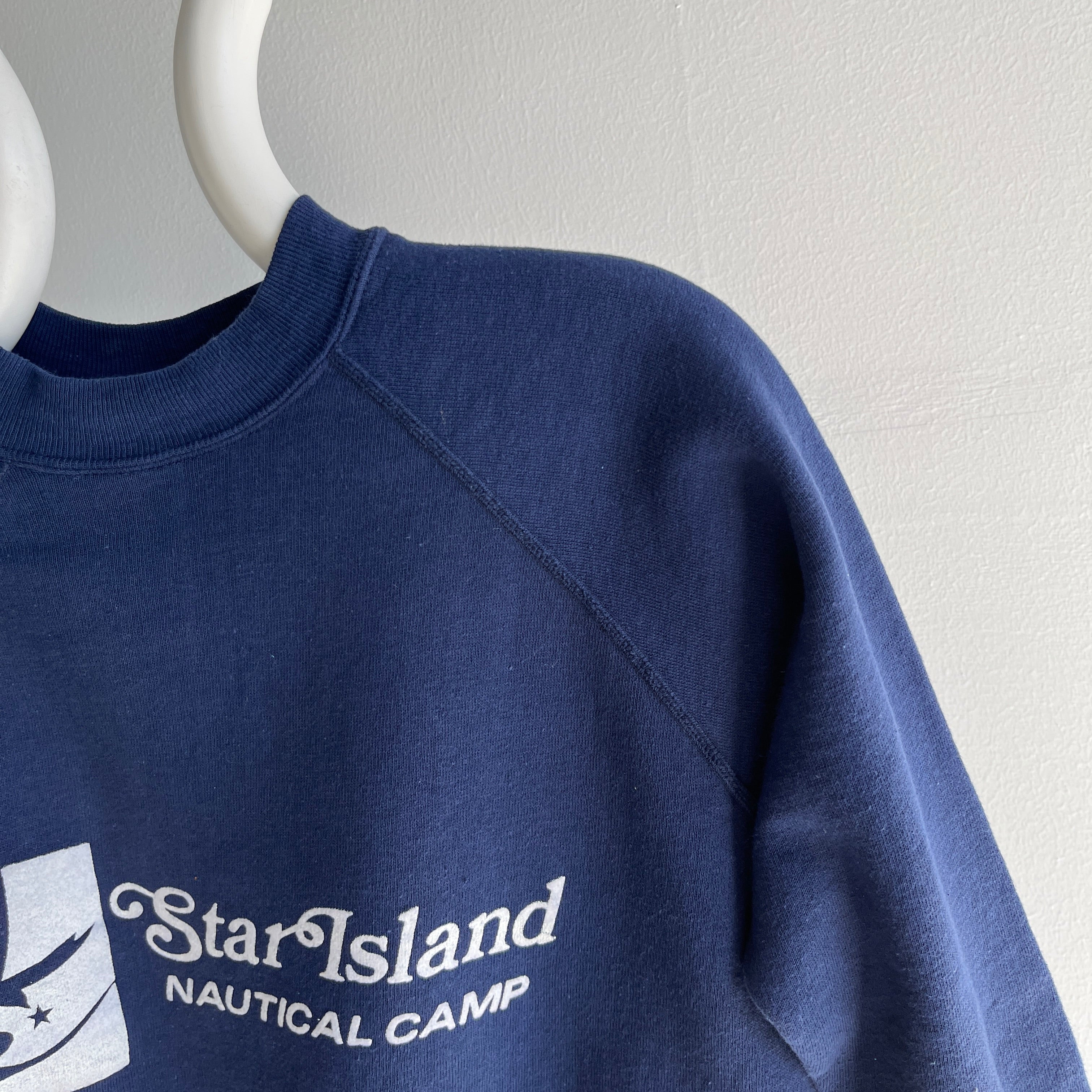 1970s (Early) Star Island Nautical Camp Velva Sheen Sweatshirt