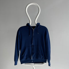 1980s (early) Lovely Navy Zip Up Hoodie - SWOOOOON