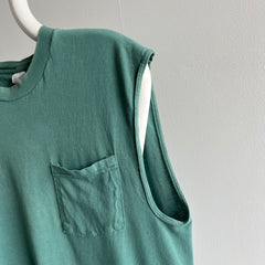 1990s FOTL Jade Green Muscle Tank Pocket T-Shirt