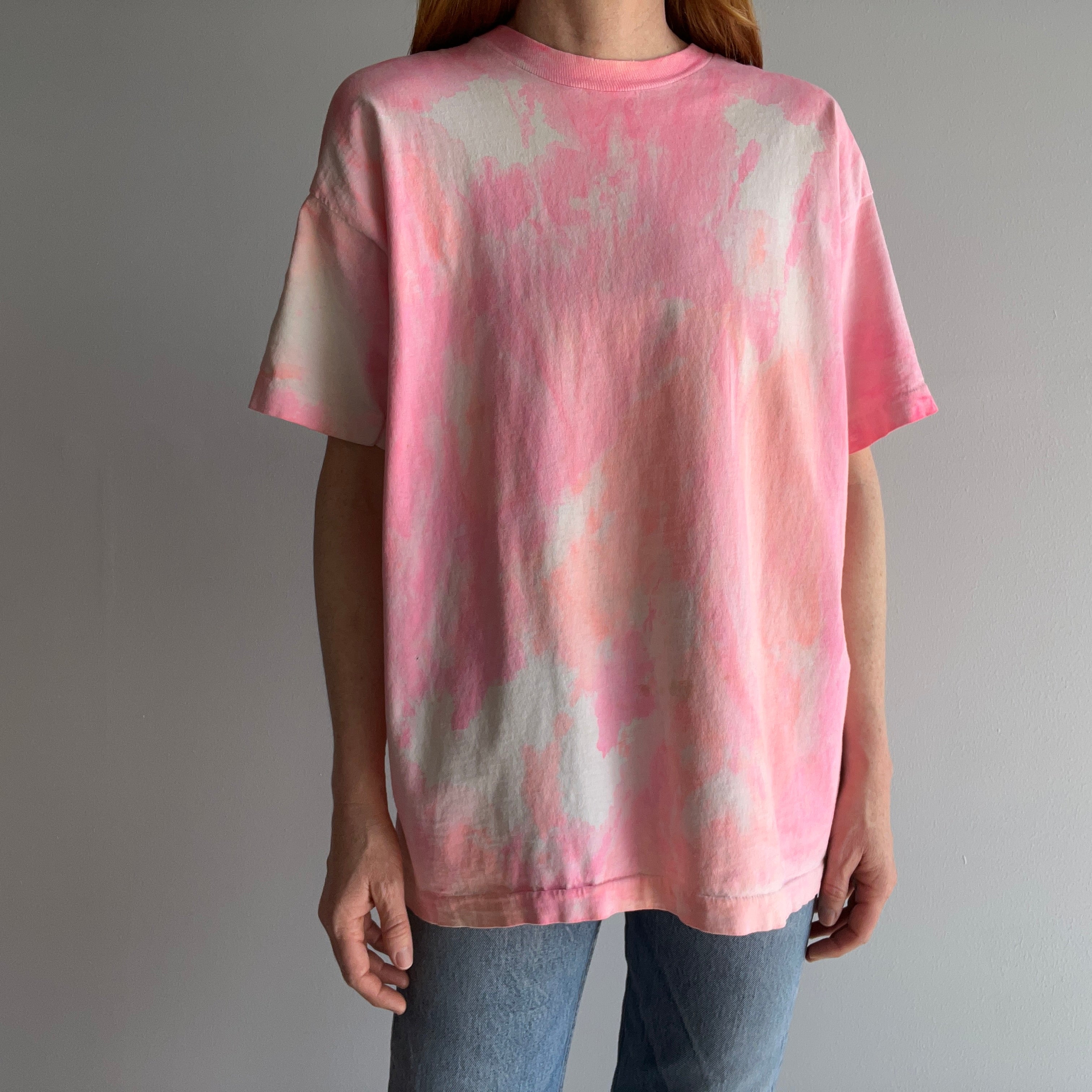 1980s Neon Tie Dye Cotton T-Shirt by FOTL