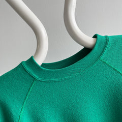 1990s Tultex Blank Green Raglan Sweatshirt