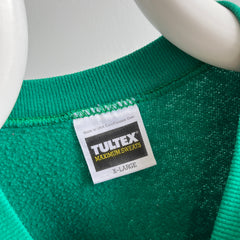 1990s Tultex Blank Green Raglan Sweatshirt