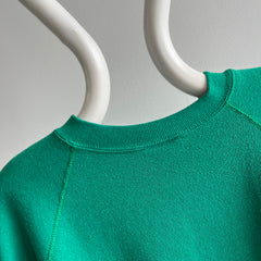 1990s Tultex Blank Green Raglan Sweatshirt