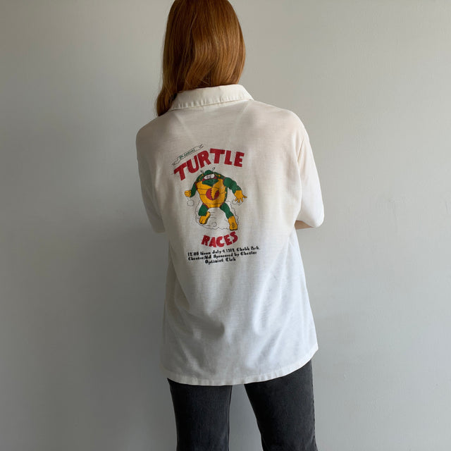 1982 8th Annual Turtle Races  by The Optimistic Club "Official" Polo Shirt