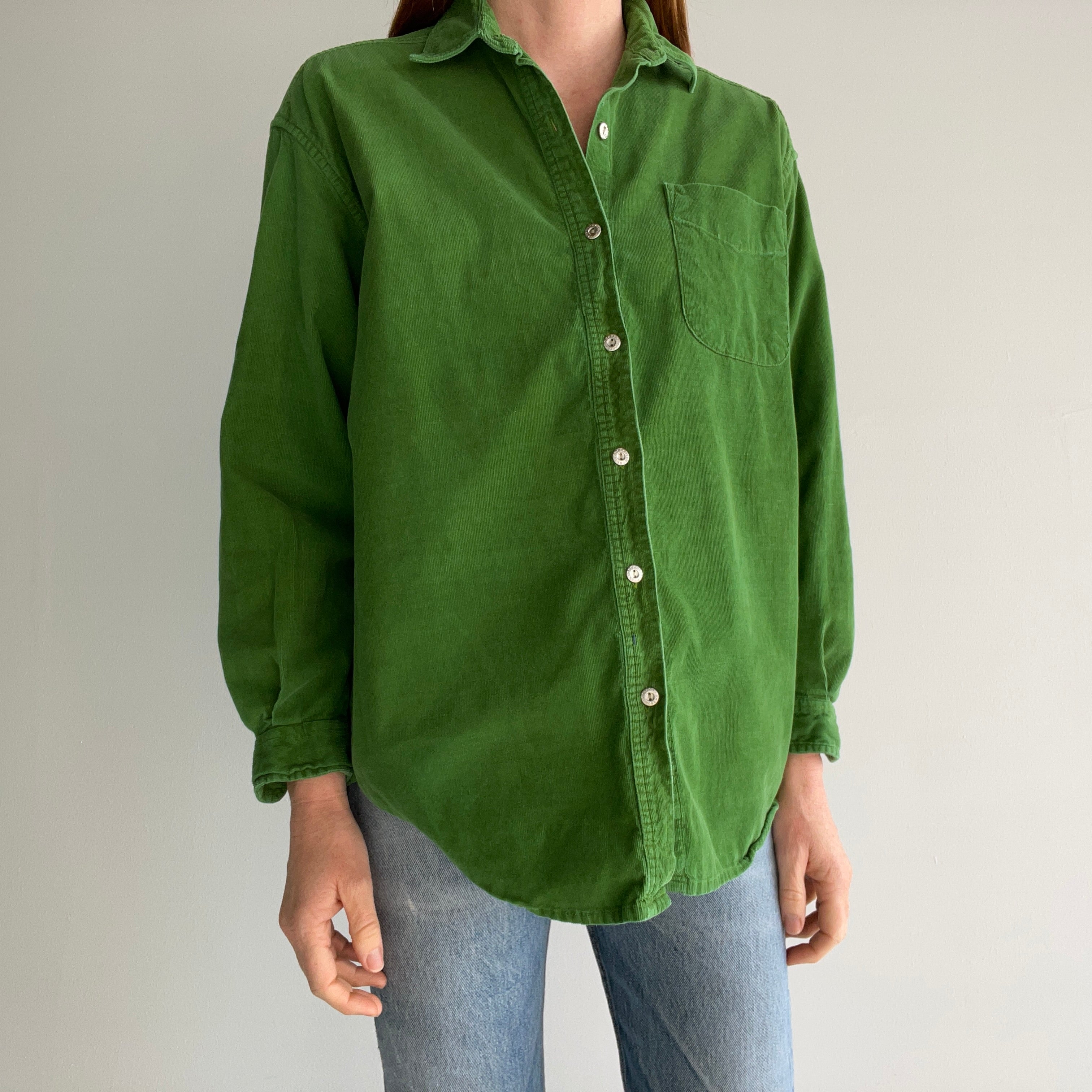 1990s Sasson Corduroy Button Up Shirt - WOWZA