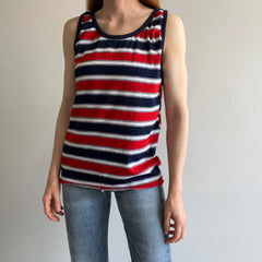 1970s Red, White and Blue Striped Tank Top
