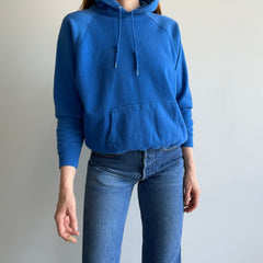 1980s Perfectly Worn Royal Blue Hoodie - Dreamy