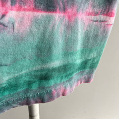 1980/90s Rad Tie Dye Pink and Green T-Shirt