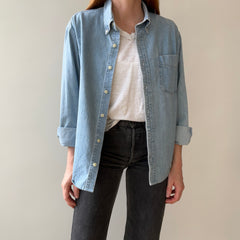 1990s Gap Button Down Denim Dad Shirt - THIS