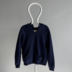 1980s St. John's Medium Weight Cut Neck Hoodie - Beautiful Gauge