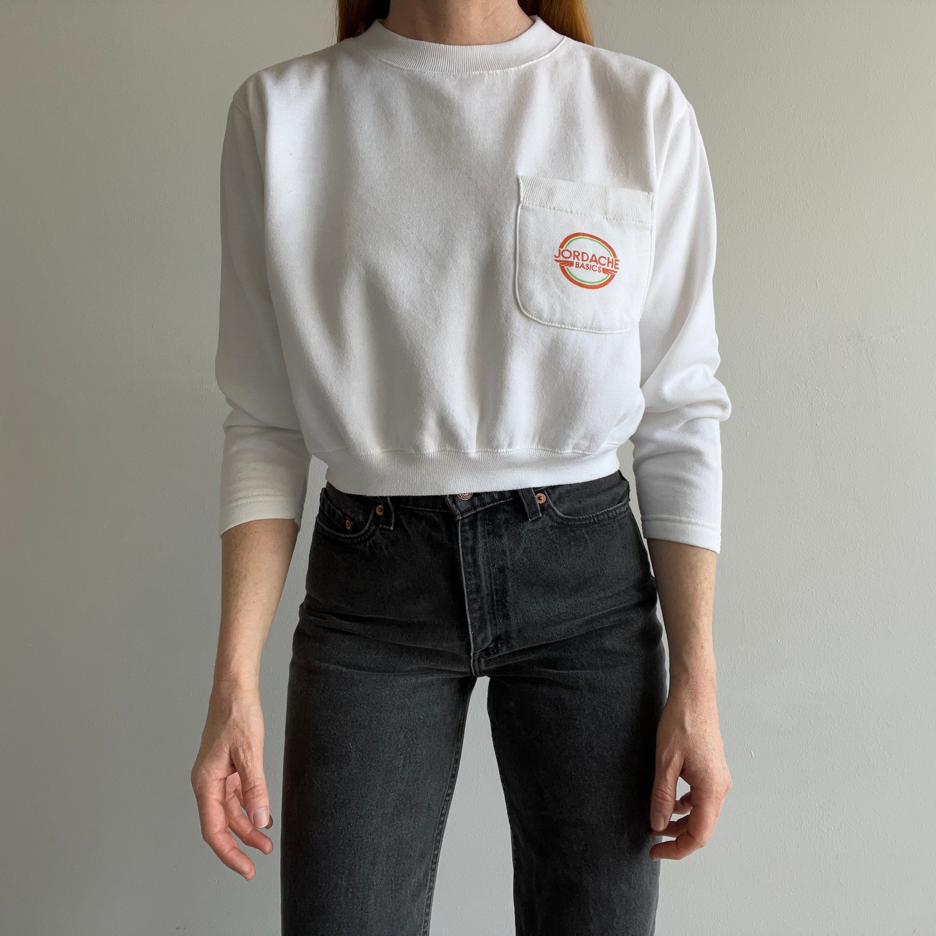 1980s Jordache Basics Cropped Sweatshirt