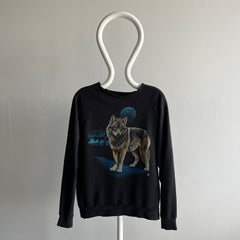 1987 Cut Neck Wolf Sweatshirt - WOW