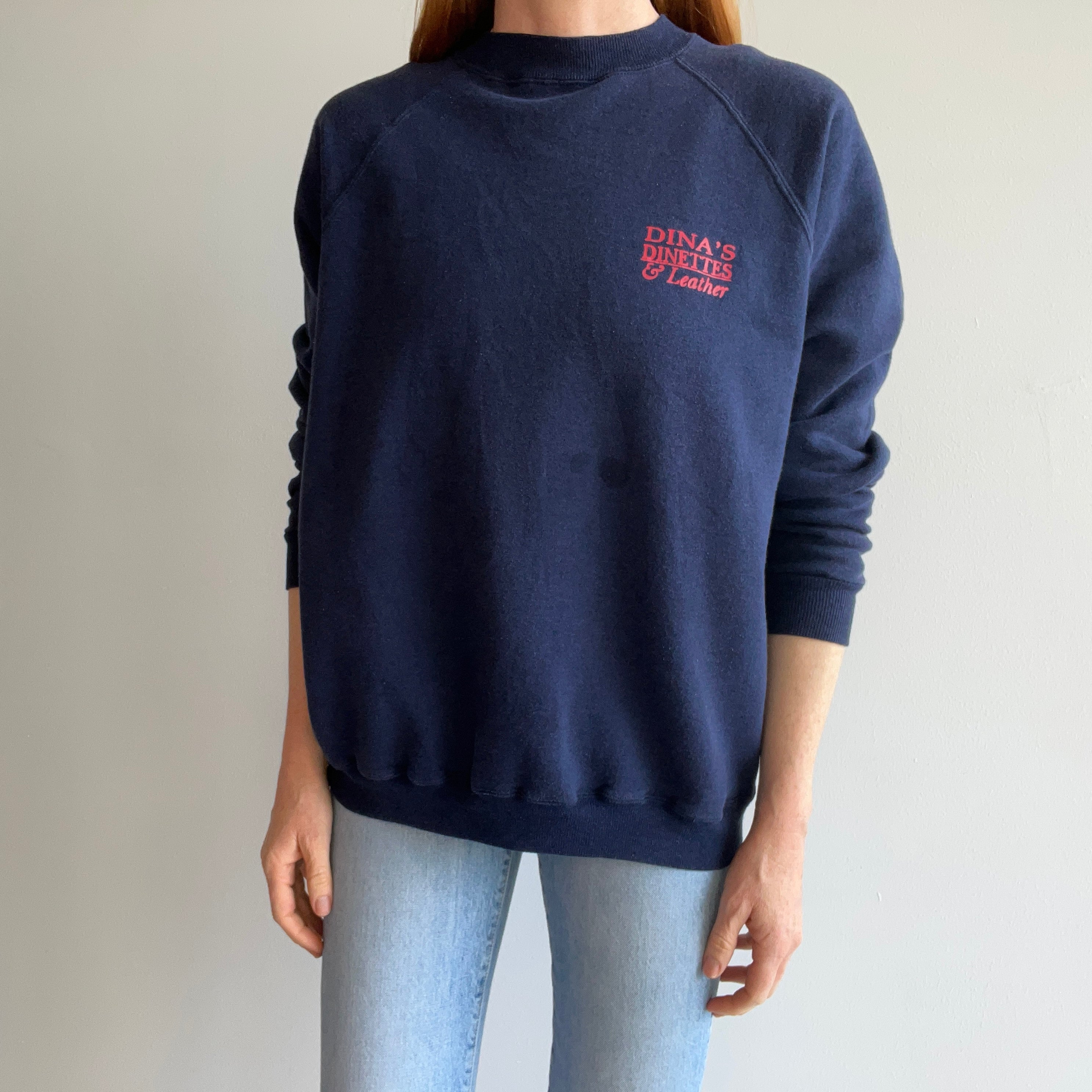 1990s Dina's Dinette & Leather Front and Back Sweatshirt