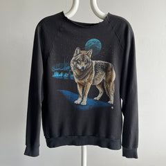 1987 Cut Neck Wolf Sweatshirt - WOW