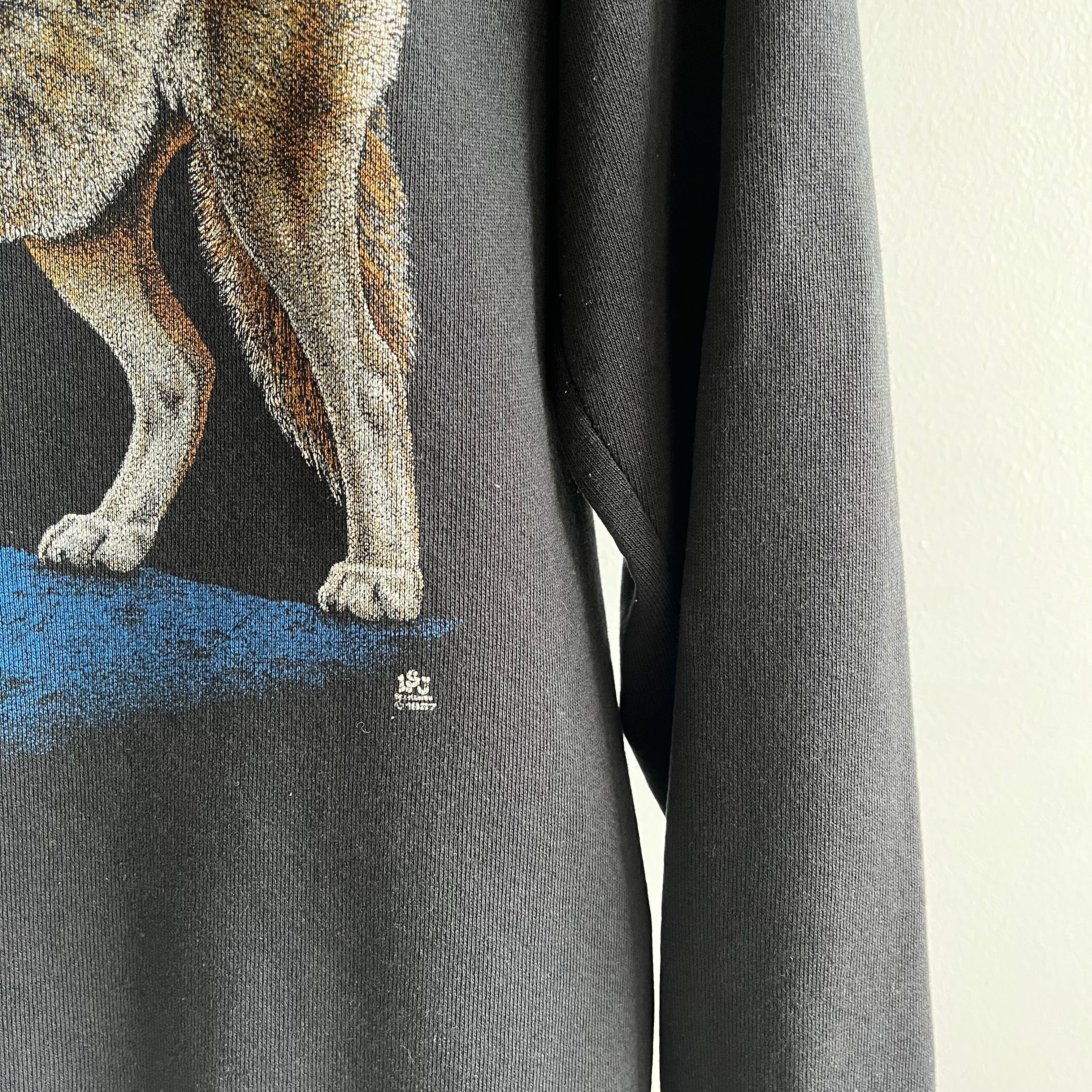 1987 Cut Neck Wolf Sweatshirt - WOW