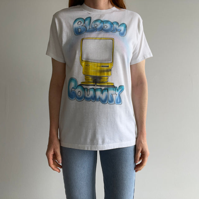 1980s Airbrush "Bloom County" Computer T-Shirt - WOWZA
