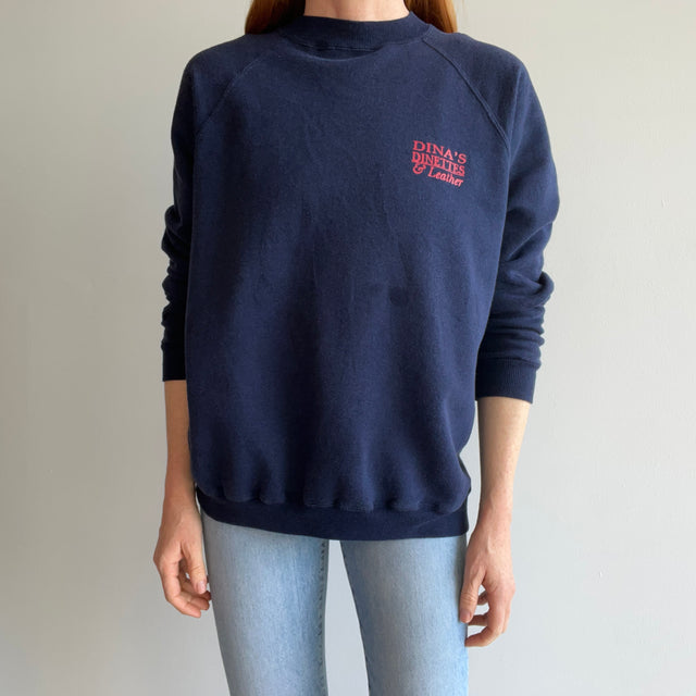 1990s Dina's Dinette & Leather Front and Back Sweatshirt