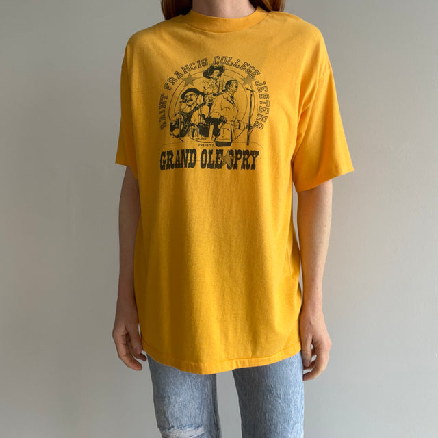 1986 Saint Francis College Jesters Grand Ole Opery T-Shirt