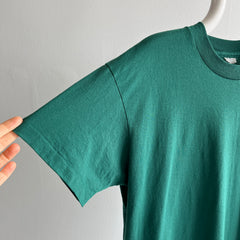 1980s Jade Forest Green FOTL Pocket T-shirt - Above Average